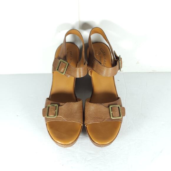 Kork-Ease Women's Kenora US10M Brown Leather Y2K Chunky Heel Platform Sandals - Picture 4 of 16
